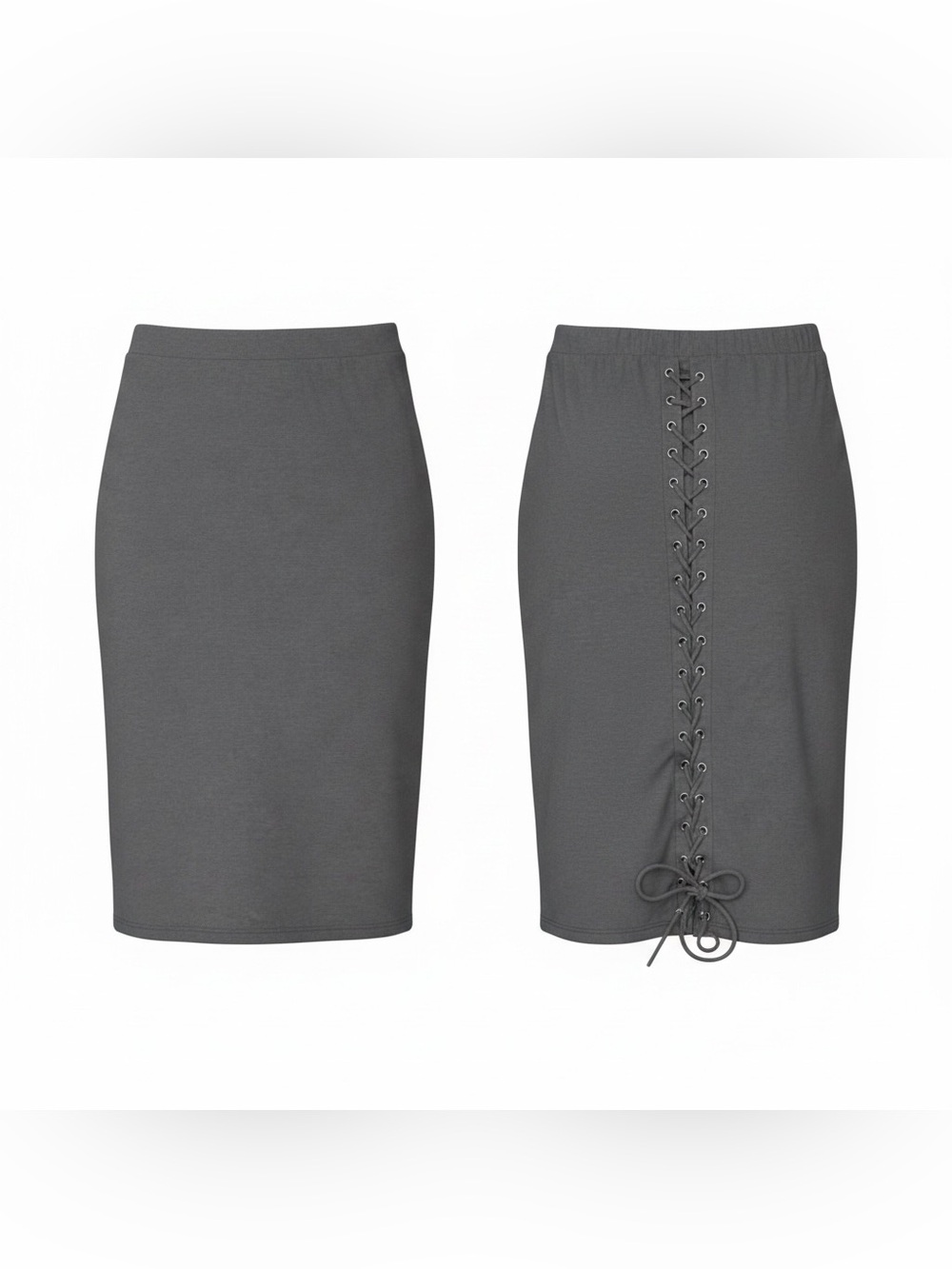 Women's Plus Stretch Pencil Skirt w/ Tie Detail